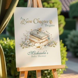 A New Chapter Begins Rustic Book Theme Baby Shower