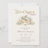 A New Chapter Begins Rustic Book Theme Baby Shower Einladung (Vorderseite)
