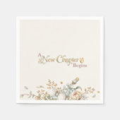 A New Chapter Begins Rustic Botanicals Baby Shower Serviette (Vorderseite)