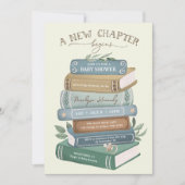 A New Chapter Begins: Storybook Baby Shower Einladung (Vorderseite)