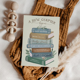A New Chapter Begins: Storybook Baby Shower Einladung