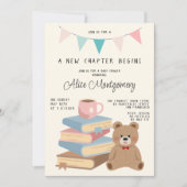 A New Chapter Begins Storybook Boho Baby Shower  Einladung (Vorderseite)