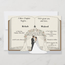 A New Chapter Begins Storybook Wedding IInvitation Einladung