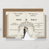 A New Chapter Begins Storybook Wedding IInvitation Einladung (Vorne/Hinten)