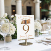 A New Chapter Begins! Wedding Table Number Signs Einladung