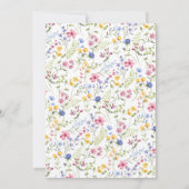 A New Chapter Begins Wildflowers Bridal Shower Einladung (Rückseite)