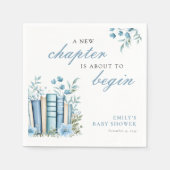A New Chapter Blue Baby Shower Serviette (Vorderseite)