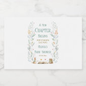 A New Chapter Book Baby Shower  Alkoholflaschenetikett (Einzelnes Label)
