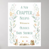 A New Chapter Book Baby Shower Welcome  Poster (Vorne)