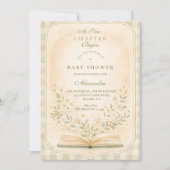 A New Chapter Botanical Baby Shower Einladung (Vorderseite)