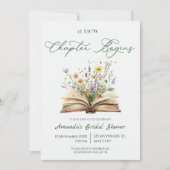 A New Chapter bridal shower Einladung (Vorderseite)