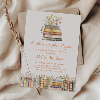 A New Chapter Bridal Shower Invitation Einladung