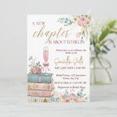 A New Chapter Bridal Shower Invitation Template Einladung (Stehend Vorderseite)
