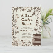 A New Chapter Bridal Shower Invite | Book Themed  Einladung (Stehend Vorderseite)