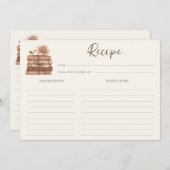 A New Chapter Bridal Shower Recipe Card (Vorne/Hinten)