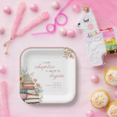 A New Chapter Floral Baby Shower Pappteller (Party)