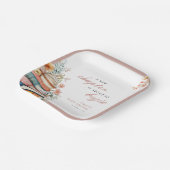 A New Chapter Floral Baby Shower Pappteller (Gewinkelt)