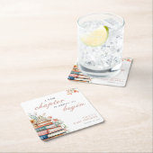 A New Chapter Floral Baby Shower Rechteckiger Pappuntersetzer (Vor Ort)