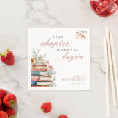 A New Chapter Floral Baby Shower Serviette (Beispiel)