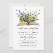 A new Chapter Is About To Begin Baby Shower Einladung (Vorderseite)