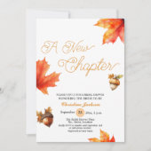 A New Chapter Maple Tree Leaves Bridal Shower  Einladung (Vorderseite)