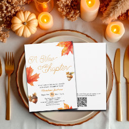 A New Chapter Maple Tree Leaves Bridal Shower  Einladung