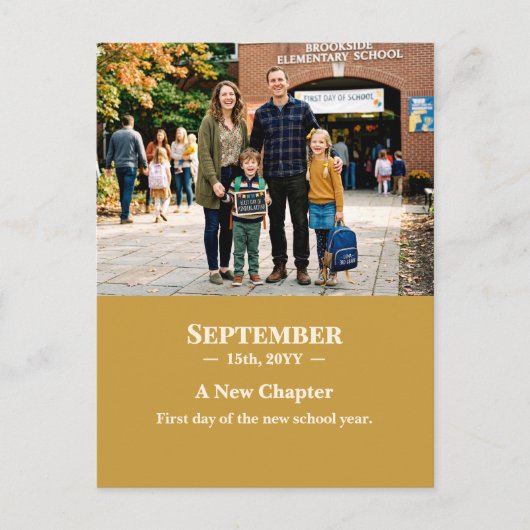 A New Chapter September Memory Photo Postcard Postkarte (Vorderseite)
