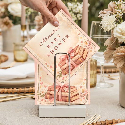 A New Chapter Storybook Baby Shower Serviette