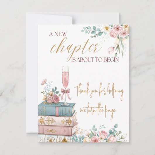 A New Chapter Thank You Card Dankeskarte (Vorderseite)