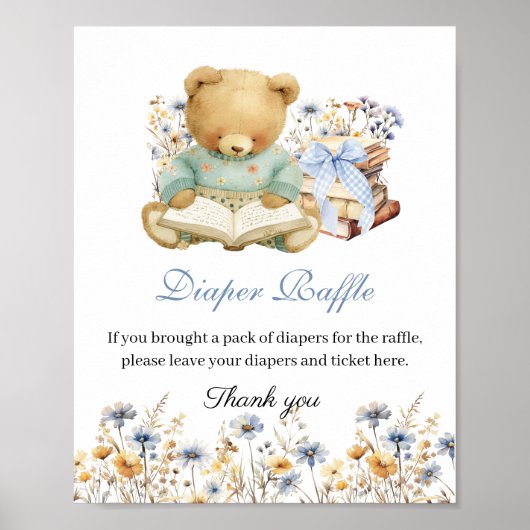 A New chapter will soon Begin Books Diaper Raffle Poster (Vorne)