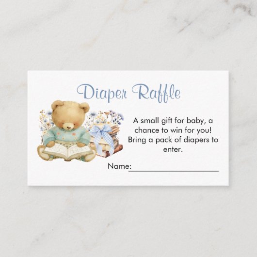A New Chapter will soon Begin Diaper Raffle Begleitkarte (Vorderseite)