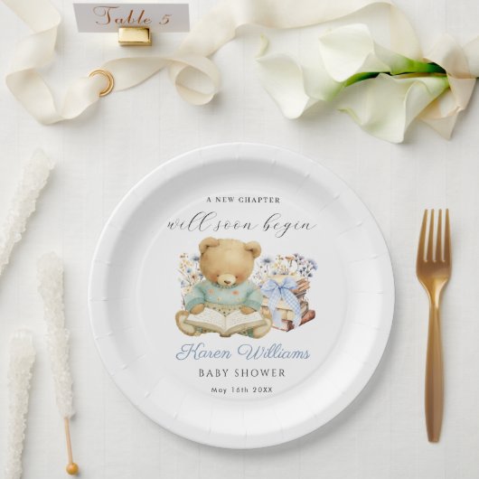 A New Charger Begin Bear Books Paper Plate Pappteller (Hochzeit)