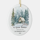 A New Home Winter Handwriting Calligraphy Moving Keramik Ornament (Rechts)