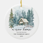 A New Home Winter Handwriting Calligraphy Moving Keramik Ornament (Hinten)