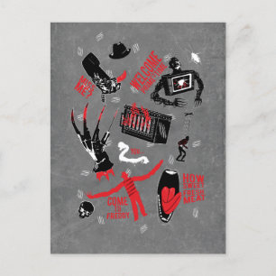 A Nightmare on Elm Street   Freddy Krueger Talk Feiertagspostkarte