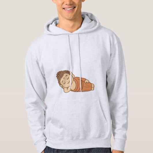 A Nirvana statue lying on a pocket Hoodie (Vorderseite)