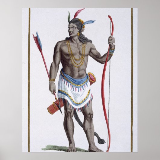 A Noble aus Virginia, 1780 (farbige Gravur) Poster (Vorne)