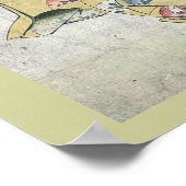 A Noh kyogen, Suehirogari von Katsushika, Hokusai Poster (Ecke)