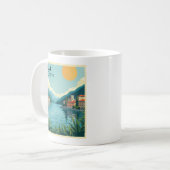 A Nostalgic Classic Travel Poster – Italy Lake Com Kaffeetasse (Vorderseite Links)