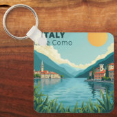 A Nostalgic Classic Travel Poster – Italy Lake Com Schlüsselanhänger (Vorderseite)