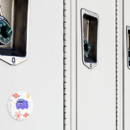 A Not-So-Scary Monster in a Flower Patch Tote Bag Magnet (In Situ (Schrank))