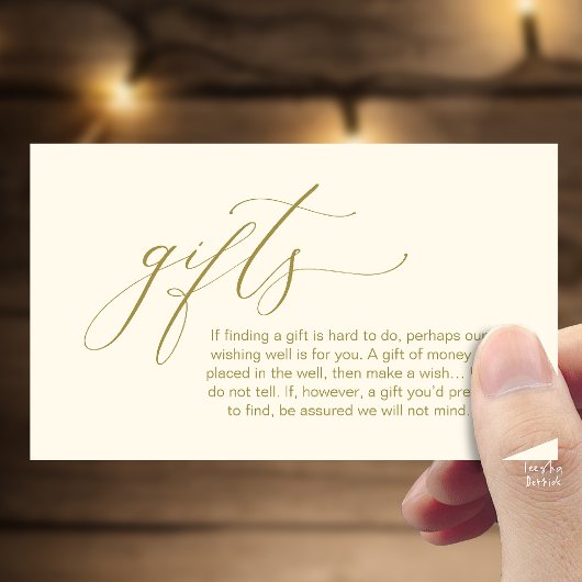 A Note On Gifts, Honeymoon Wish Wishing Well, Fund Begleitkarte