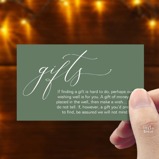 A Note On Gifts, Honeymoon Wish Wishing Well, Fund Begleitkarte