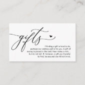 A note on gifts, Modern Romantic Wedding  Begleitkarte (Vorderseite)