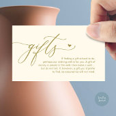 A note on gifts, Modern Romantic Wedding Begleitkarte