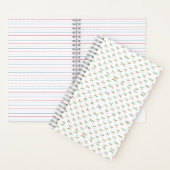 A notebook with a spiral binding features a white  notizblock (Innen)