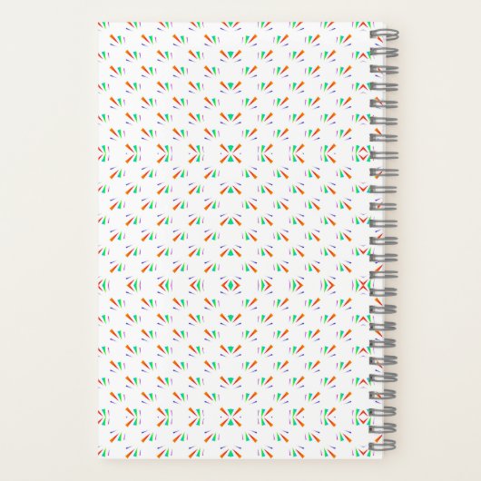 A notebook with a spiral binding features a white  notizblock (Rückseite)