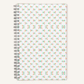 A notebook with a spiral binding features a white  notizblock (Vorderseite)