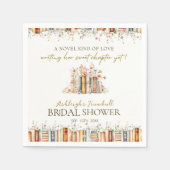 A Novel Kind of Love Book-Themed Floral Party Serviette (Vorderseite)