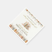 A Novel Kind of Love Book-Themed Floral Party Serviette (Ecke)